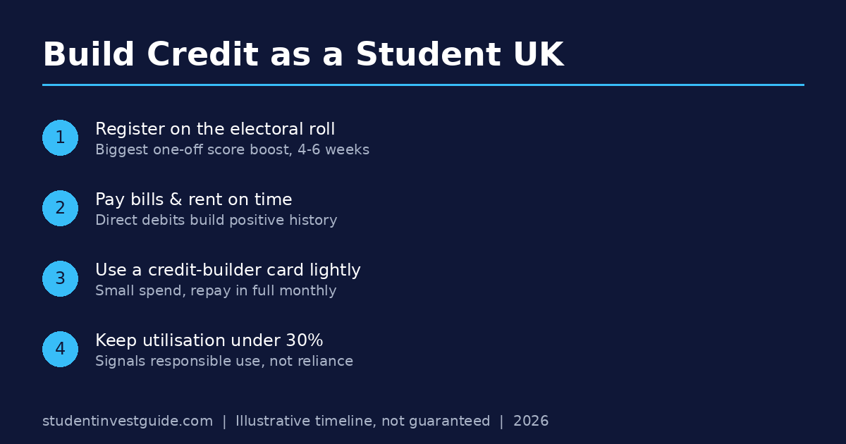 How to build credit as a student UK in four steps